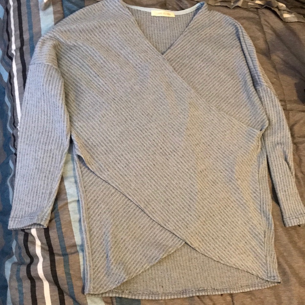 Cross Front Light Blue Top Size S